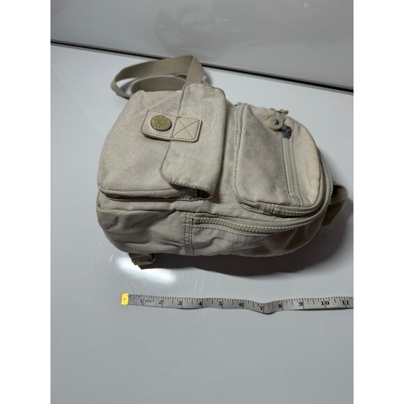 Kipling small backpack purse floral drawstring, 8x10x4, for both girls & women - Picture 3 of 12